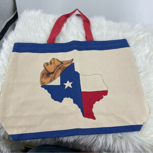 Western Canvas Tote Bag shopping bag heavy weight‎ cowboy hat Texas